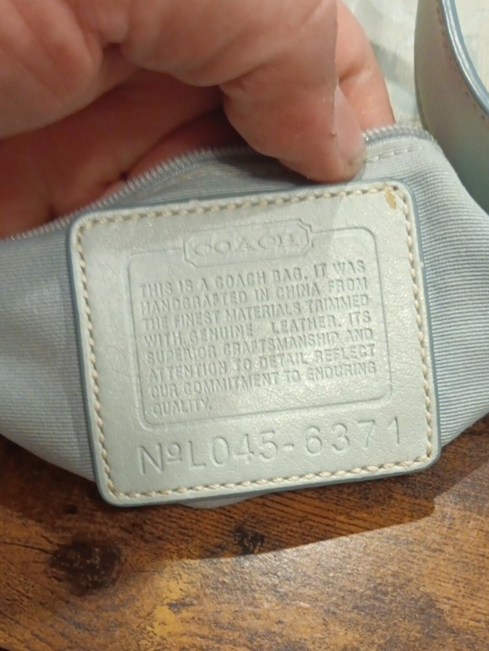 Vintage Y2K Coach Hamptons Signature Demi Pouch Bag - Ice Blue 6371 - Picture 2 of 9